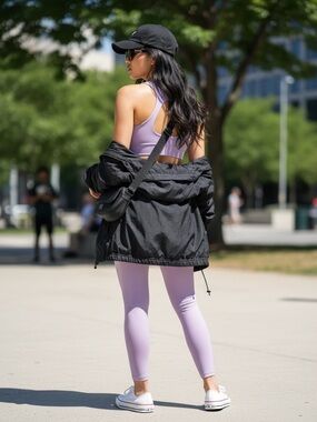Nike Alate Dri Fit Lilac Cut out Racerback Bra Tank Top M